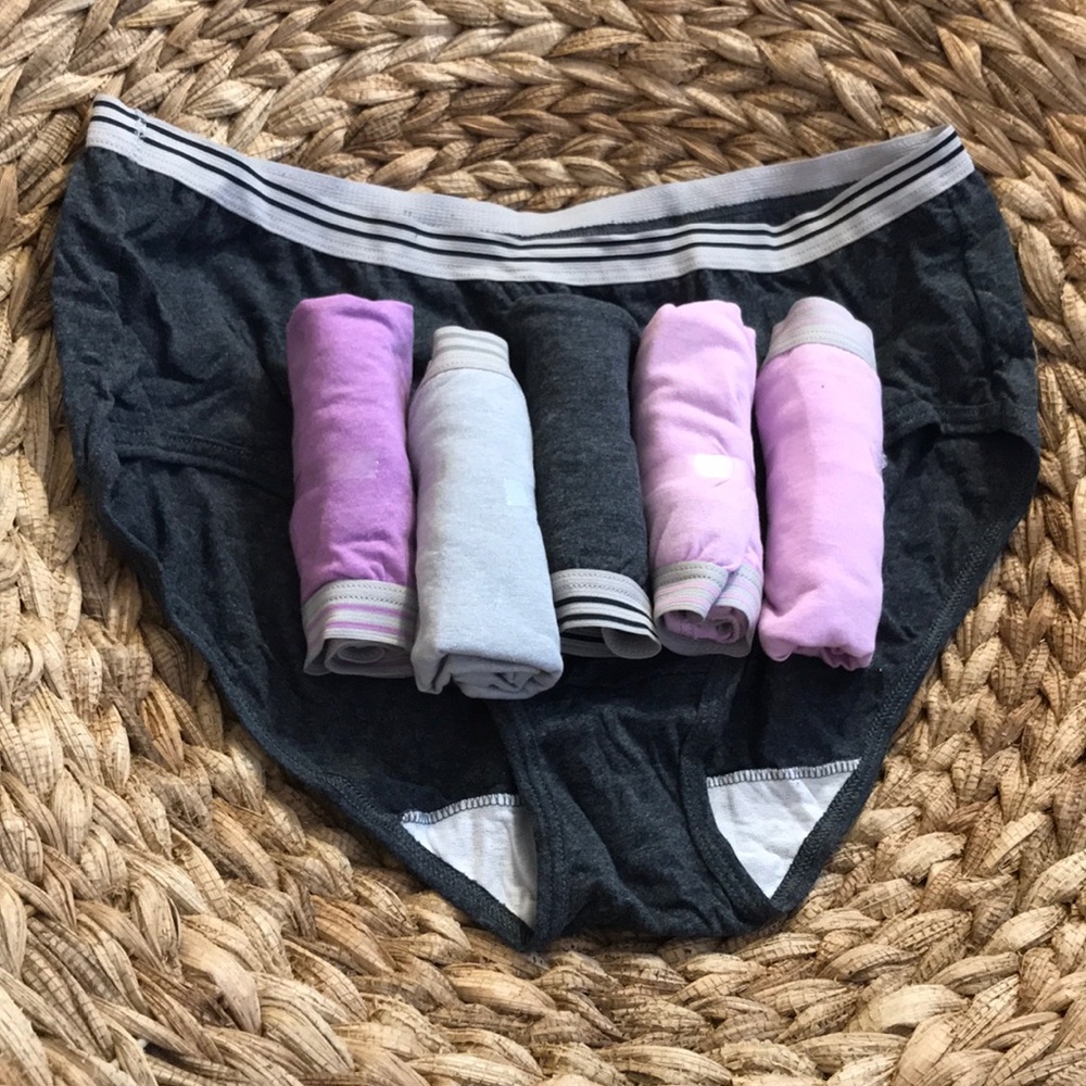 6 pr heather low rise briefs fruit 7 large nwot
